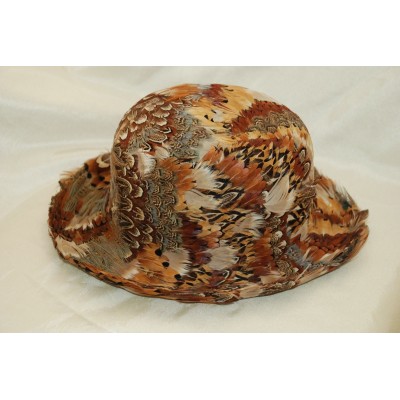 Bollman USA Derby Hat All Feathers Covered Wool Union Made s Medium Unique   eb-69626765